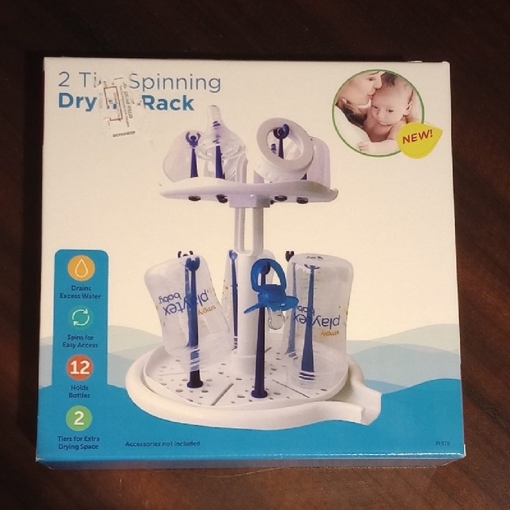 Efficient Blue and White Rotating Drying Rack